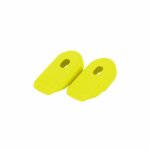 Protection manivelle zefal crank armor jaune fluo (paire) - nouveau modele - 47x38x16mm