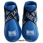 Protèges pieds full contact bleu metal boxe - xl Protèges pieds full contact bleu metal boxe - xl