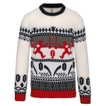 Pull laine motif rugby - homme - k991 - blanc
