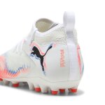 Puma chaussures de football future 8 mg enfant et adolescent, chaussures, blanc / noir / glowing rouge, ...