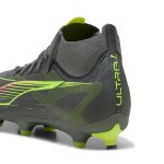 Puma chaussures de football ultra 5 match + fg / ag unisexe, chaussures, matte aged silver / jaune alert ...