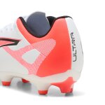 Puma chaussures de football ultra 5 play fg / ag unisexe, chaussures, blanc / noir / glowing rouge, 41 ...