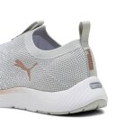Puma chaussures de running en mesh a enfiler softride remi femme, chaussures, ash gris / blanc / rose ...