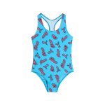 Puma maillot de bain dos nageur a motif enfant et adolescent, v�tements, bleu / rouge, 6 y