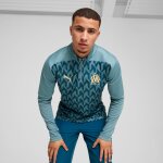 Puma olympique de marseille pre - match quarter - zip top men, v�tements, bold bleu / ocean tropic, m ...