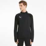 Puma teamliga quarter - zip football top men, v�tements, noir / blanc, 3xl