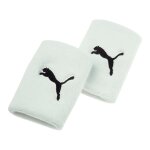 Puma unisexe bracelet long eponge paquet de 2 - sweatband, running & training, logo puma blanc