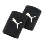 Puma unisexe bracelet long eponge paquet de 2 - sweatband, running & training, logo puma noir