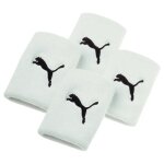 Puma unisexe bracelet long eponge paquet de 4 - sweatband, running & training, logo puma blanc