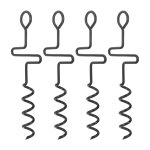 Punaises de tente en spirale en fer, 4 pièces, type spirale stable, piquet de tente en spirale robuste ... Punaises de tente en spirale en fer, 4 pièces, type spirale stable, piquet de tente en spirale robuste ...