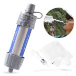 Purificateurs d'eau portables 2 pi�ces / 1 pi�ce, filtre a eau de survie en plein air, camping randonn�e ...