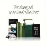 Purificateur d'eau portable d'extérieur, kit de survie avec filtre, parfait pour le camping, la randonnée ... Purificateur d'eau portable d'extérieur, kit de survie avec filtre, parfait pour le camping, la randonnée ...