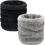 Qxer - 2paires cache - cou echarpes homme, tour de cou chaud tricot foulard echarpe, tubulaire foulard ... Qxer - 2paires cache - cou echarpes homme, tour de cou chaud tricot foulard echarpe, tubulaire foulard ...