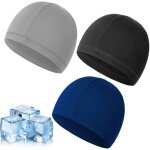 Qxer - 3 pcs bonnets de cyclisme sous casque, bonnet de sport respirant en soie glace et, multifonctionnelle ...