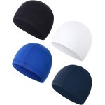 Qxer - 4 pices bonnets de cyclisme sous casque, bonnet de sport respirant en soie glace et, multifonctionne ...