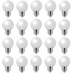 Qxer - ampoule led, forme balle de golf, e27, culot a vis, 2 w, blanc chaud, lot de 20