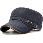 Qxer - cap dessus plat, coton casquette de baseball, classic plain vintage armée militaire cadet style ... Qxer - cap dessus plat, coton casquette de baseball, classic plain vintage armée militaire cadet style ...