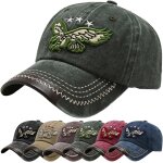 Qxer - casquette de baseball aigle broderie, unisexe rglable bonnet respirant anti - uv protection solaire ...