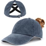 Qxer - casquette de golf xxl pour queue de cheval - grande tte - taille 60 - 65 - criss cross - protection ...