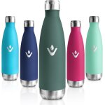 Qxer - gourde isotherme, 500ml, gourde inox enfant, 24h froid & 12h chaud, thermos isotherme, sans bpa, ...