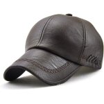 Qxer - homme casquette de baseball en cuir casquette rglable chapeau sportif hat bonnet flat cap