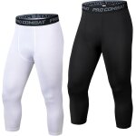 Qxer - legging homme 3 / 4 pantalons de compression pour hommes sport legging base layer fitness a leggings ...