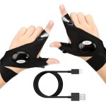Qxer - paire de 2 gants de lampe de poche a led rechargeable gants de pêche en plein air pour réparer ... Qxer - paire de 2 gants de lampe de poche a led rechargeable gants de pêche en plein air pour réparer ...