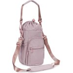 Qxer - porte bouteille isotherme sac gourde avec bandoulire 1l avec poche pour tlphone sac bouteille ...