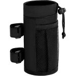 Qxer - porte gourde velo impermable 24oz, porte bouteille sans vis, porte bidon velo avec poche en filet, ...