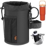 Qxer - porte gourde velo sans vis bidon porte velo avec poche en maille et bandoulire porte gourde vtt ...