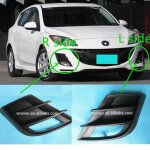 L and r accessoires de voiture, grille de pare - choc avant, couvercle de lampe antibrouillard pour mazda ...