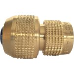 Raccord automatique laiton 6 billes bague bleue p / tuyau diam 15