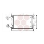 Radiateur moteur pour audi a4 version : 1. 6i / 1. 8i / 2. 0i / 2. 0fsi - hd / 1. 9 tdi de 2000 a 2004 ...