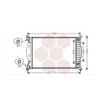 Radiateur moteur pour audi a4 version : 1. 8i / 2. 0i de 2000 a 2004