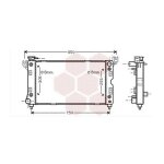 Radiateur moteur pour chrysler voyager version : 3. 3i / 3. 8i de 1996 a 2003 Radiateur moteur pour chrysler voyager version : 3. 3i / 3. 8i de 1996 a 2003