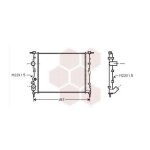Radiateur moteur pour dacia logan version : 1. 4 / 1. 6 - moteur ls de 2004 a 2015