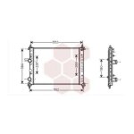 Radiateur moteur pour fiat multipla version : 1. 6 - type valeo de 1998 a 2004