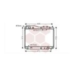 Radiateur moteur pour honda civic version : 1. 7 cdti de 2001 a 2005