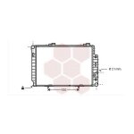 Radiateur moteur pour mercedes classe slk r170 version : slk200 / slk200 kompressor / slk230 kompressor ...