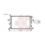 Radiateur moteur pour opel astra g version : 2. 0 - kw99 / 2. 0 diesel de 1998 a 2004