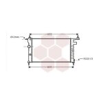 Radiateur moteur pour opel tigra version : 1. 4 / 1. 6 de 1994 a 2001