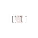 Radiateur moteur pour toyota yaris verso version : 1. 4 d4d (t. diesel) de 2003 a 2005