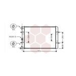 Radiateur moteur pour volkswagen golf iv version : 2. 3 20v / 2. 8 / 3. 2 de 1999 a 2003
