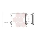 Radiateur moteur pour volkswagen passat version : 1. 8 - eng / mot pf / hd de 1988 a 1990