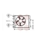 Radiateur moteur pour volkswagen polo version : 1. 2i / 1. 4i tsi de 2009 a 2014