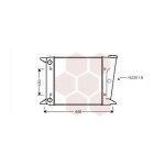 Radiateur moteur pour volkswagen scirocco version : 1. 1 de 1975 a 1979