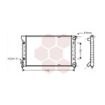 Radiateur moteur pour volkswagen scirocco version : 1. 8 16v de 1986 a 1992