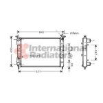 Radiateur, refroidissement du moteur fiat palio weekend de 04 / 1996 a 03 / 2001
