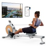 Rameur d'appartement merach, 16 niveaux de rsistance magntique, charge max de 160 kg, app connect