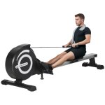 Rameur d'appartement pliable - 8 niveaux de r�sistance magn�tique - ecran lcd multifonction - acier alu. ...